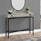 HomeRoots 43" Grey Reclaimed Wood Particle Board Accent Table With Black Legs
