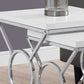 HomeRoots 43" White Metal Nesting Table in Set of 2