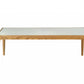 HomeRoots 43' x 24' x 15' Natural And Frost Glass Coffee Table