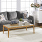 HomeRoots 43' x 24' x 15' Natural And Frost Glass Coffee Table