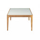 HomeRoots 43' x 24' x 15' Natural And Frost Glass Coffee Table