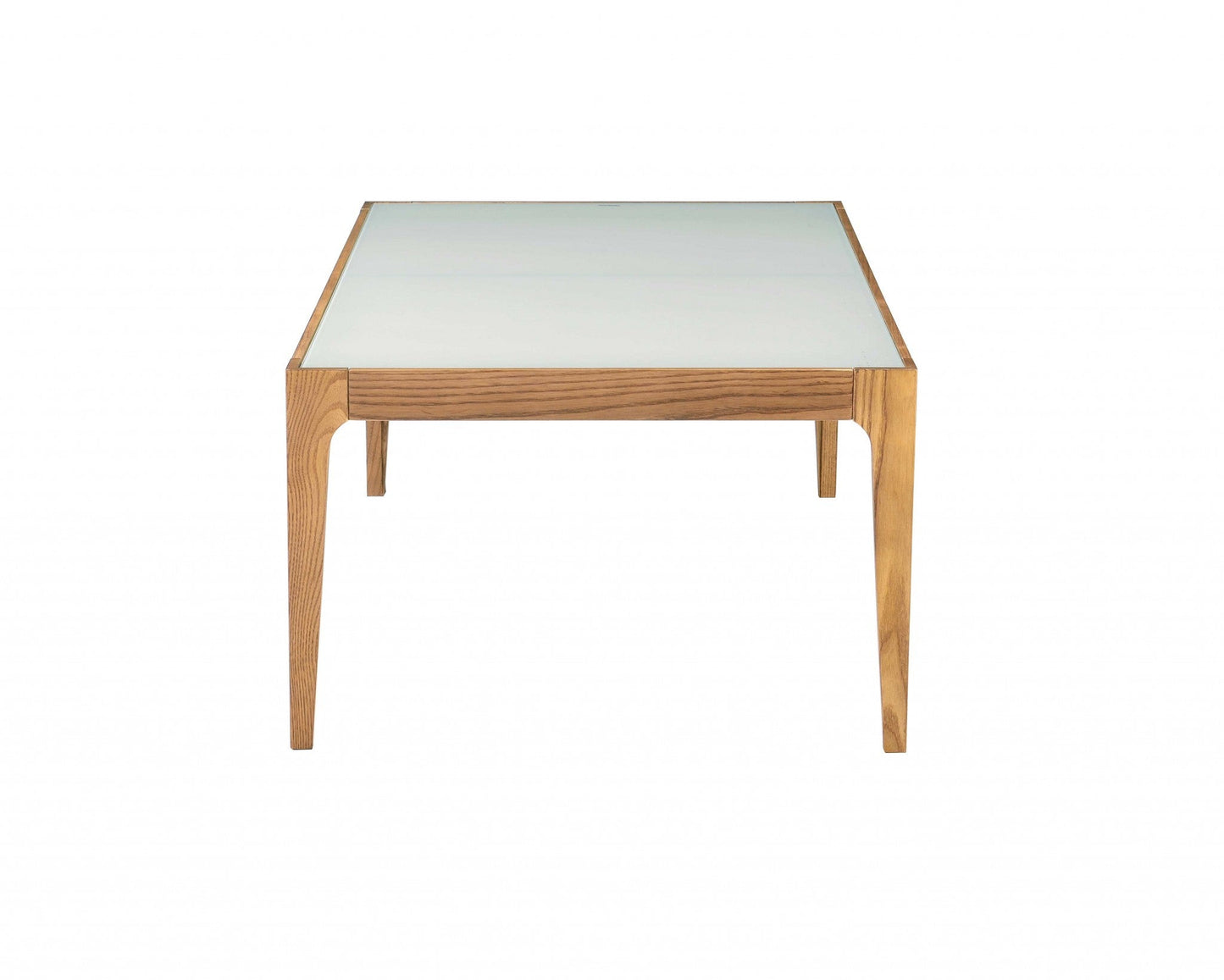 HomeRoots 43' x 24' x 15' Natural And Frost Glass Coffee Table