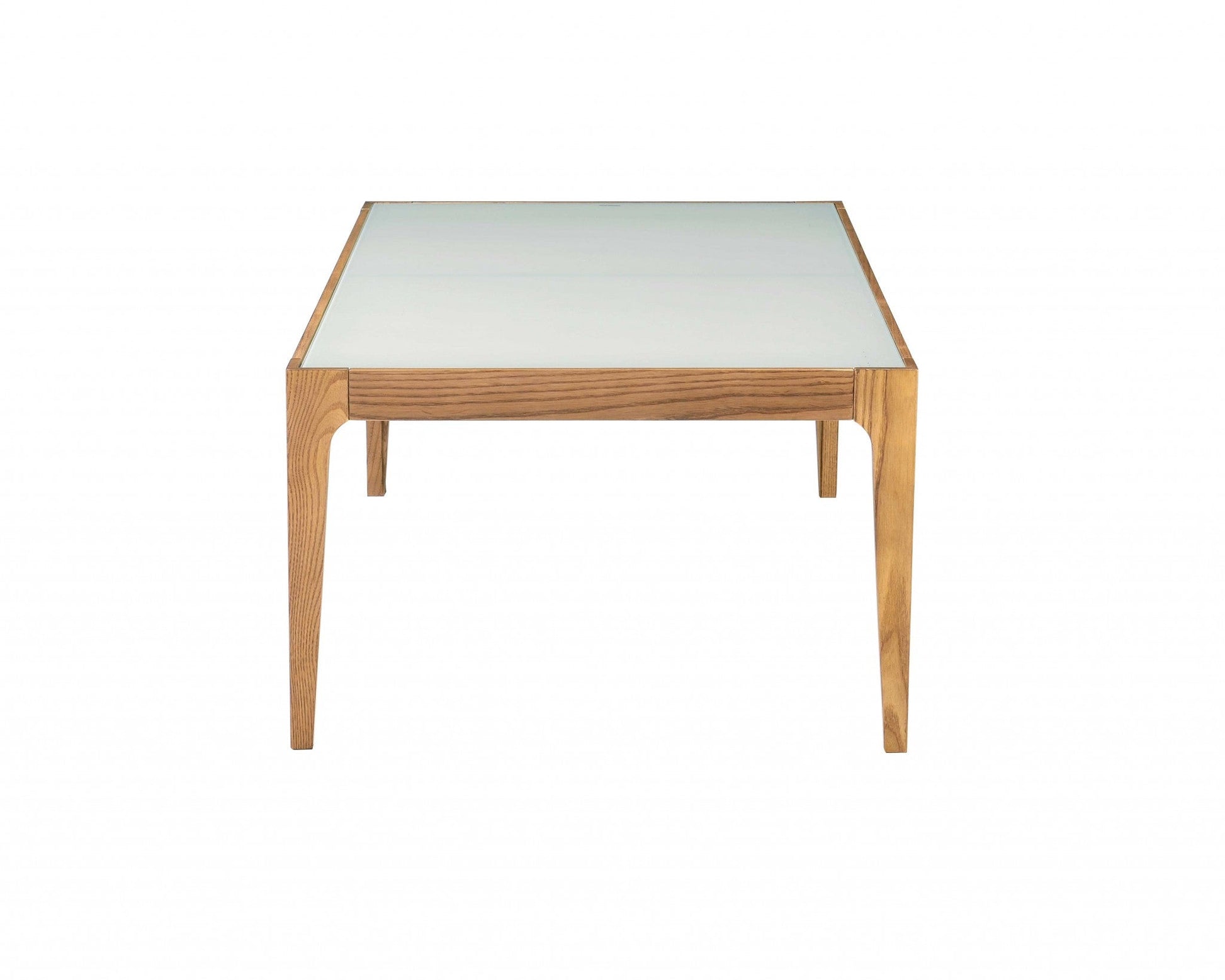HomeRoots 43' x 24' x 15' Natural And Frost Glass Coffee Table