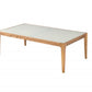 HomeRoots 43' x 24' x 15' Natural And Frost Glass Coffee Table