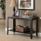 HomeRoots 44" Espresso And Brown Console Table With Storage