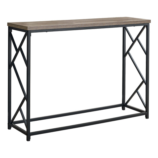 HomeRoots 44" Frame Console Table in Taupe and Black Finish