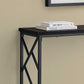 HomeRoots 44" Rectangular Metal Hall Console Accent Table With Brown and Black Finish