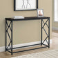 HomeRoots 44" Rectangular Metal Hall Console Accent Table With Brown and Black Finish