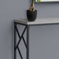 HomeRoots 44" Rectangular Metal Hall Console Accent Table With Grey and Black Finish