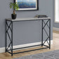 HomeRoots 44" Rectangular Metal Hall Console Accent Table With Grey and Black Finish
