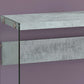 HomeRoots 44" Solid Console Table With Gray and Clear Finish