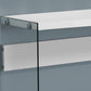HomeRoots 44" White And Clear Solid Console Table
