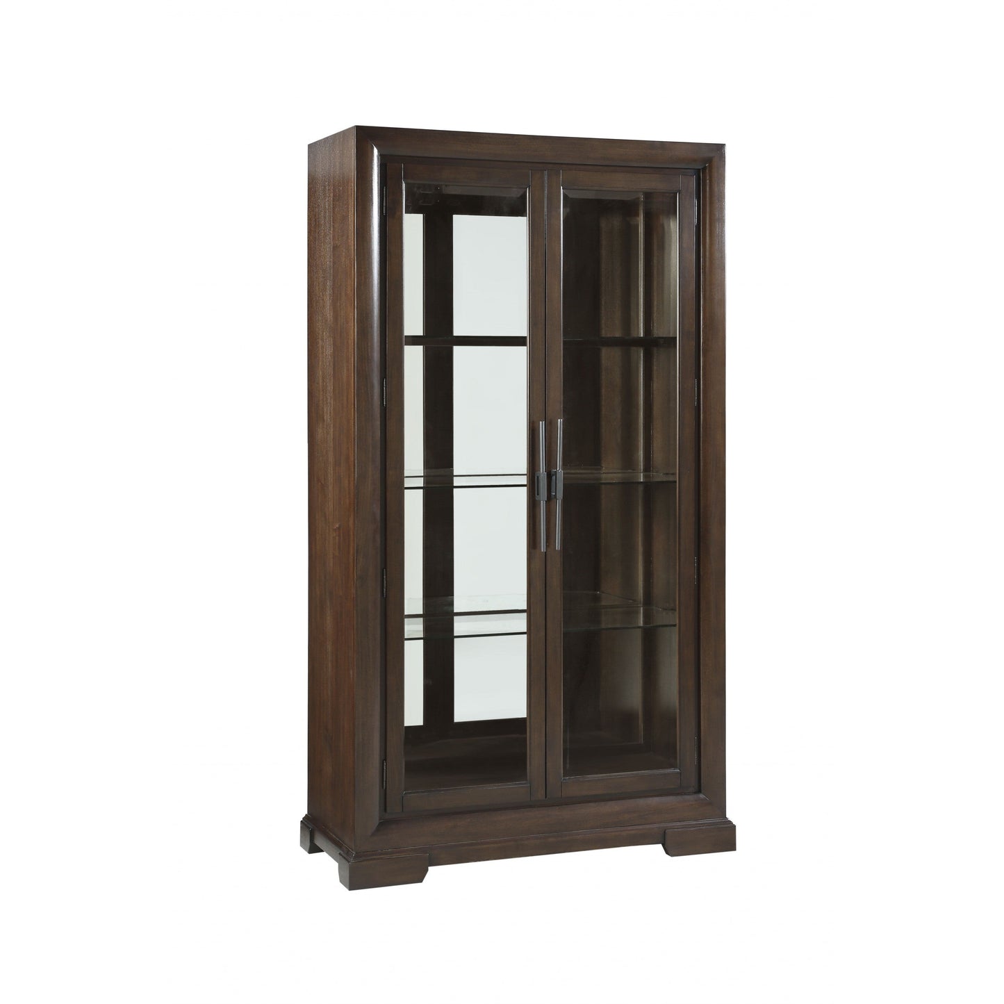 HomeRoots 44" x 19" x 78" Rectangular Display Cabinet In Tobacco Finish