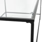 HomeRoots 44" x 20.76" x 17.88" Coffee Table in Clear Glass with Black Base