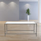 HomeRoots 44" x 20.76" x 17.88" Coffee Table in Clear Glass with Black Base