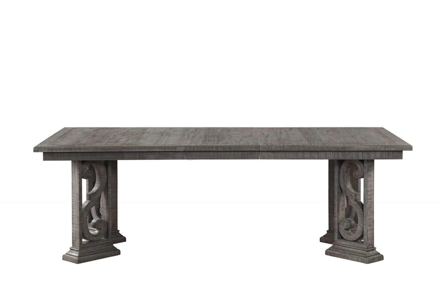 HomeRoots 44" x 90" x 30" Polyresin Dining Table With Salvaged Natural Wood Finish