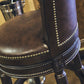 HomeRoots 45" Hardwood Frame Upholstered Bar Stool in Walnut Finish