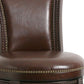 HomeRoots 45" Hardwood Frame Upholstered Bar Stool in Walnut Finish