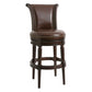 HomeRoots 45" Hardwood Frame Upholstered Bar Stool in Walnut Finish