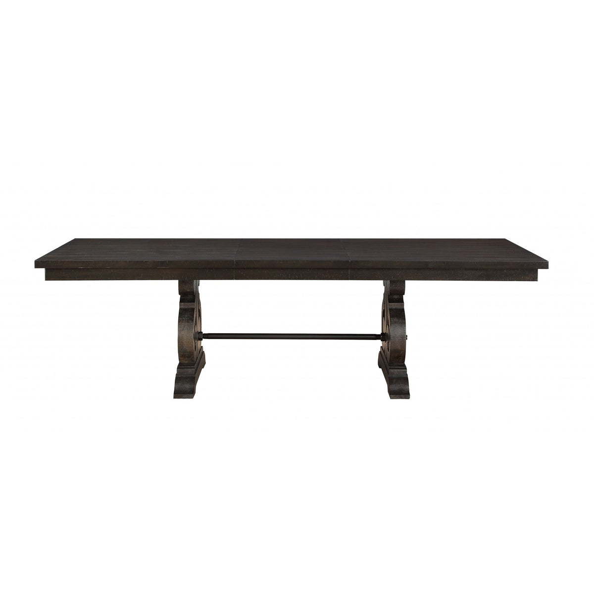 HomeRoots 45" x 104" x 30" Wood Dining Table in Rustic Walnut Finish