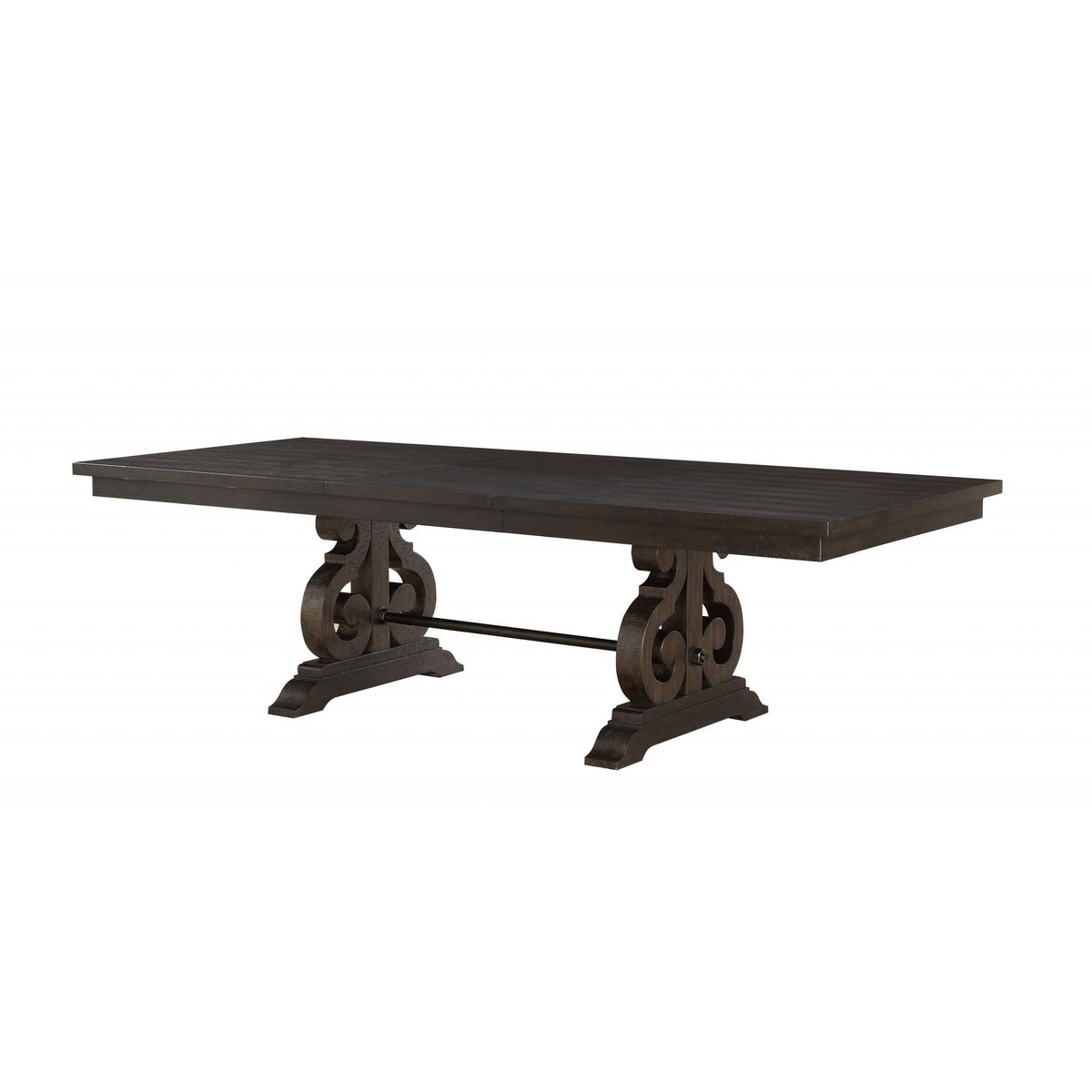 HomeRoots 45" x 104" x 30" Wood Dining Table in Rustic Walnut Finish