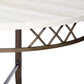 HomeRoots 45" x 30" Faux Marble And Antique Dining Table