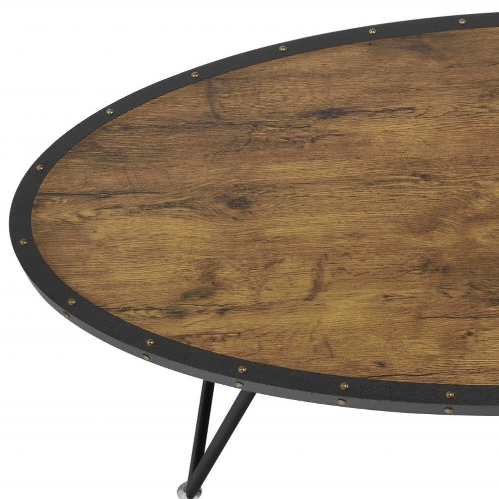 HomeRoots 46' x 23' x 15' Weathered Dark Oak Coffee Table
