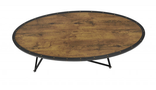 HomeRoots 46' x 23' x 15' Weathered Dark Oak Coffee Table