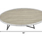 HomeRoots 46' x 23' x 15' Weathered Gray Oak Particle Board Coffee Table