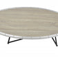 HomeRoots 46' x 23' x 15' Weathered Gray Oak Particle Board Coffee Table
