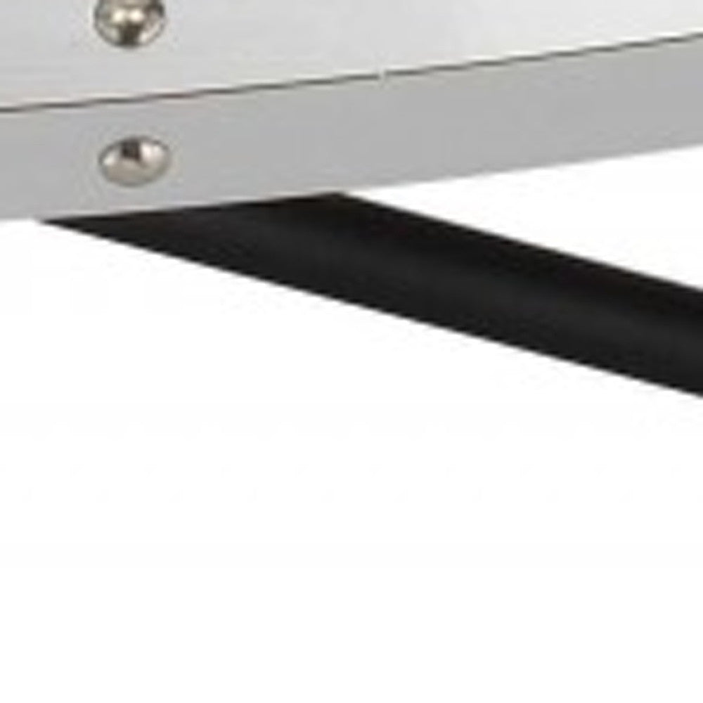 HomeRoots 46' x 23' x 15' Weathered Gray Oak Particle Board Coffee Table