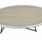 HomeRoots 46' x 23' x 15' Weathered Gray Oak Particle Board Coffee Table