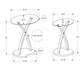 HomeRoots 47" Clear Glass Round Nested Tables With Brown Finish