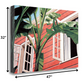 HomeRoots 47" Coastal Green Tropical Leaves Giclee Wrap Canvas Wall Art