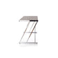 HomeRoots 47" Cool Oak and Chrome USB Desk