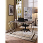 HomeRoots 47" Cool Oak and Chrome USB Desk