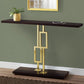 HomeRoots 47" Floor Shelf Console Table With Storage in Brown Finish