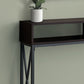 HomeRoots 47" Frame Console Table With Storage in Brown and Black Finish