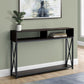 HomeRoots 47" Frame Console Table With Storage in Brown and Black Finish