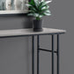 HomeRoots 47" Frame Console Table With Storage in Gray and Black Finish