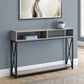 HomeRoots 47" Frame Console Table With Storage in Gray and Black Finish