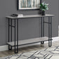 HomeRoots 47" Frame Console Table With Storage in Gray and Black Finish