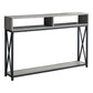 HomeRoots 47" Frame Console Table With Storage in Gray and Black Finish
