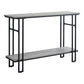 HomeRoots 47" Frame Console Table With Storage in Gray and Black Finish