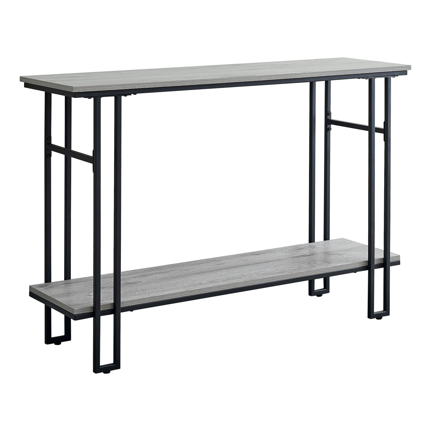 HomeRoots 47" Frame Console Table With Storage in Gray and Black Finish