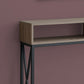 HomeRoots 47" Frame Console Table With Storage in Taupe and Black Finish