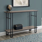 HomeRoots 47" Frame Console Table With Storage in Taupe and Black Finish
