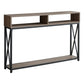 HomeRoots 47" Frame Console Table With Storage in Taupe and Black Finish