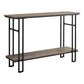 HomeRoots 47" Frame Console Table With Storage in Taupe and Black Finish