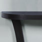 HomeRoots 47" Half Moon Three Leg Console Table With Storage in Espresso Finish